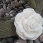 White Merino and Silk Flowe..