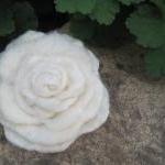 White Merino and Silk Flowe..