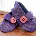 Purple Baby Booties - Merin..