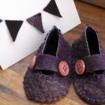 Purple Baby Booties - Merin..