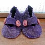 Purple Baby Booties - Merin..